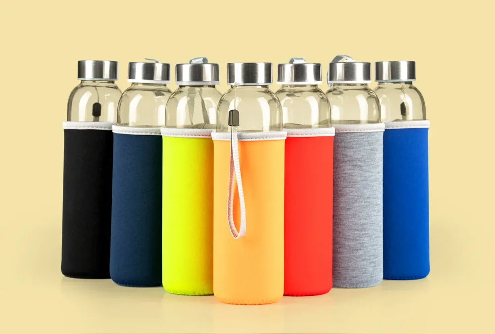 Butelie din sticla cu husa PRIMAVERA, 500ml (foto: ArtPoligraf)