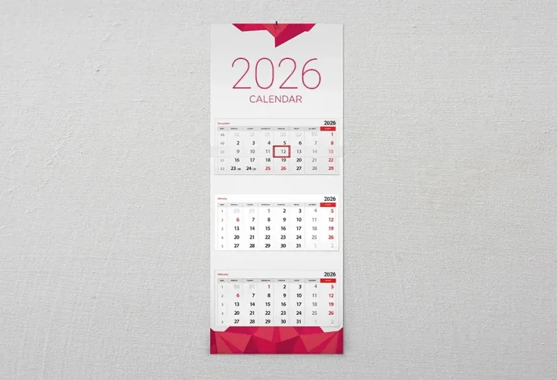 Calendar trimestrial - 1 camp de publicitate