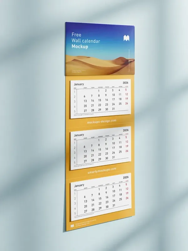 Calendar trimestrial - 3 campuri de publicitate