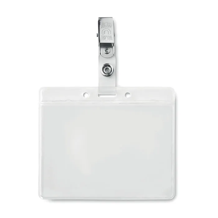 Port-ecuson din PVC cu clip metalic CLIPBADGE