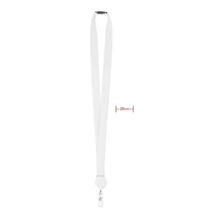Lanyard MO9852 cu fermoar, suport retractabil pentru ecuson și cataramă detașabilă