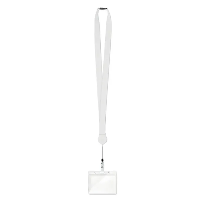 Lanyard MO9852 cu fermoar, suport retractabil pentru ecuson și cataramă detașabilă
