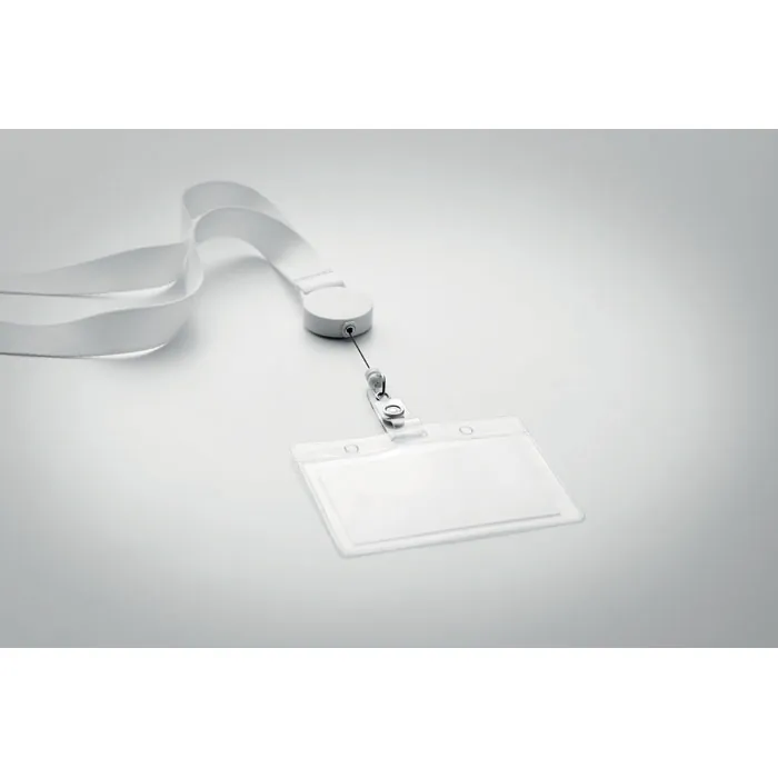 Lanyard MO9852 cu fermoar, suport retractabil pentru ecuson și cataramă detașabilă