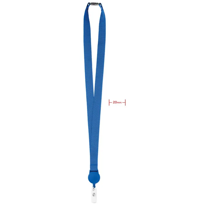 Lanyard MO9852 cu fermoar, suport retractabil pentru ecuson și cataramă detașabilă