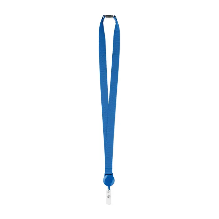Lanyard MO9852 cu fermoar, suport retractabil pentru ecuson și cataramă detașabilă
