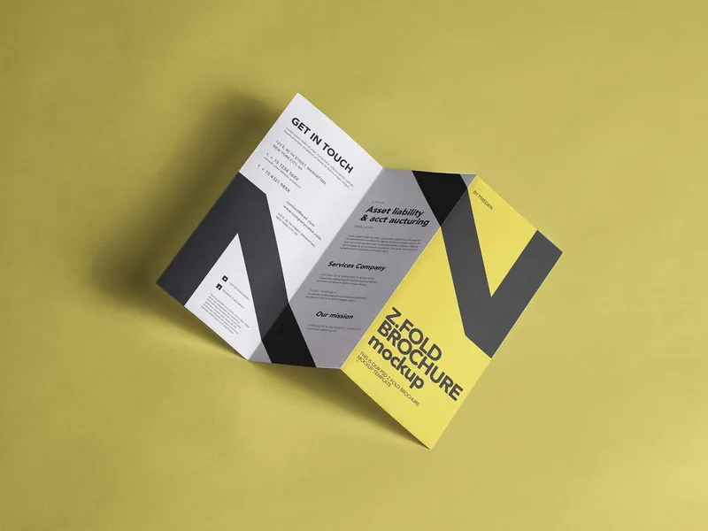 Leaflet A4 pliat in Z