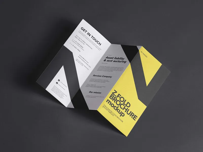 Leaflet A4 pliat in Z