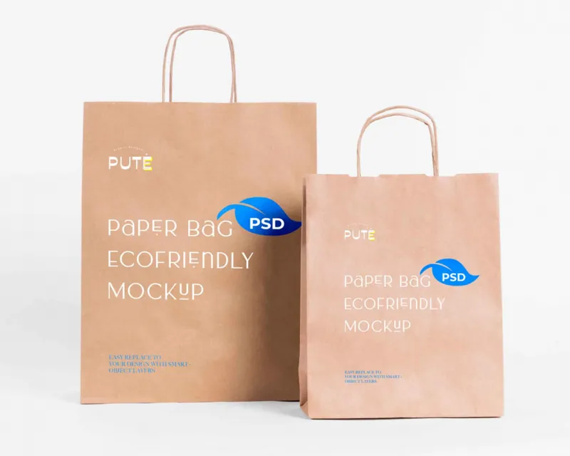 Pungi din kraft natural cu logo