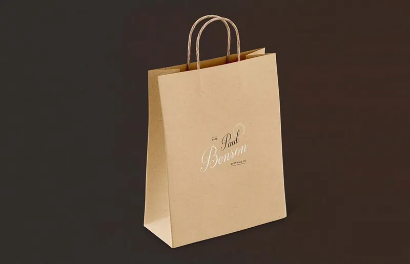 Pungi din kraft natural cu logo