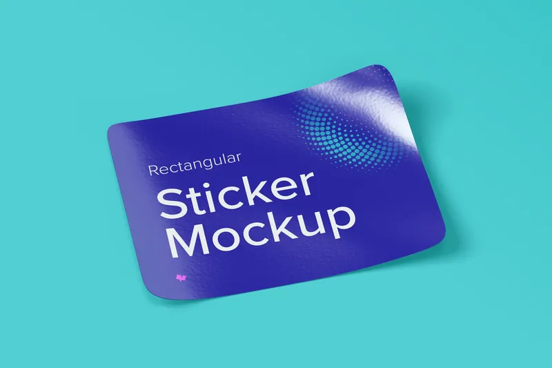 Stickere PVC dreptunghiulare - decupare pe contur