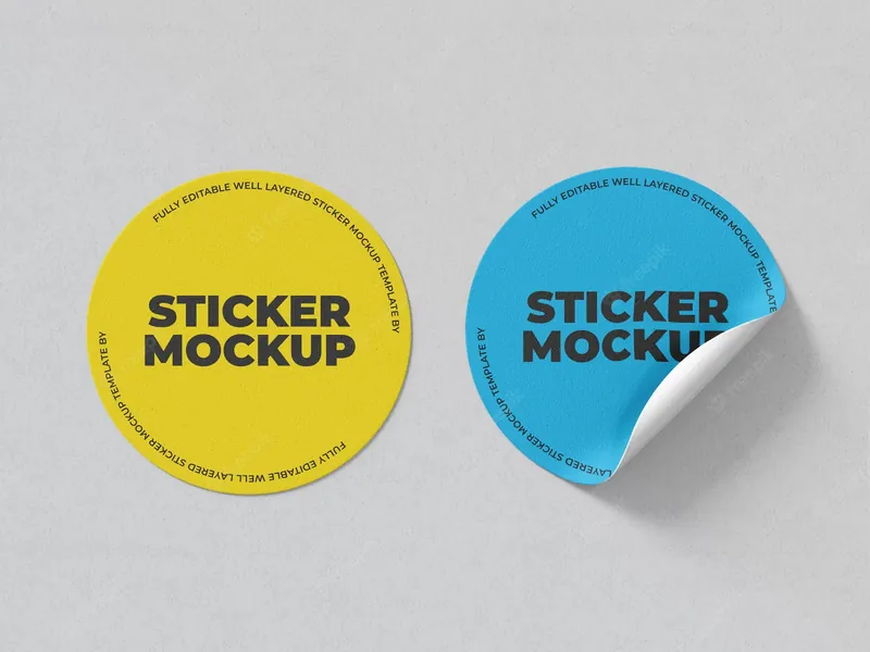 Stickere PVC rotunde - tăiere completă