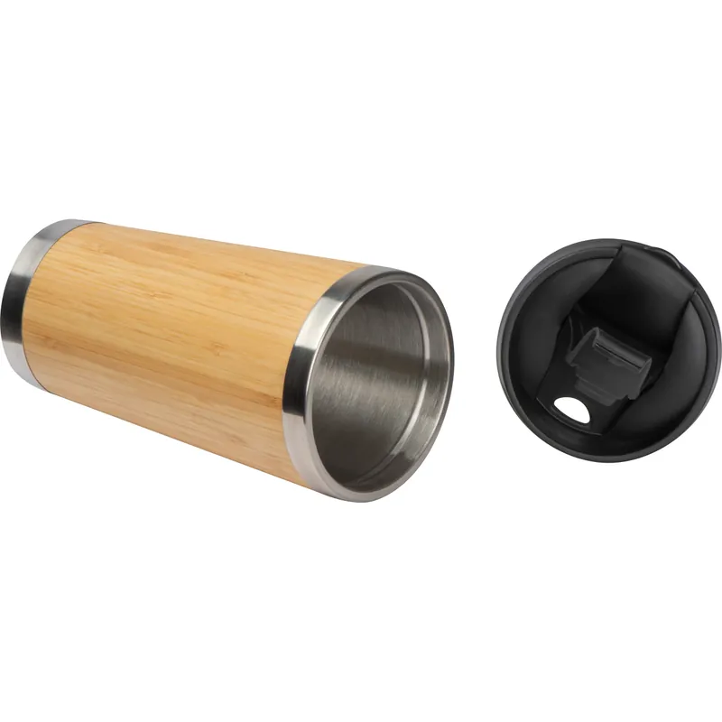 Cana termos cu acoperire bambus BAMBOOGARDEN, 400ml