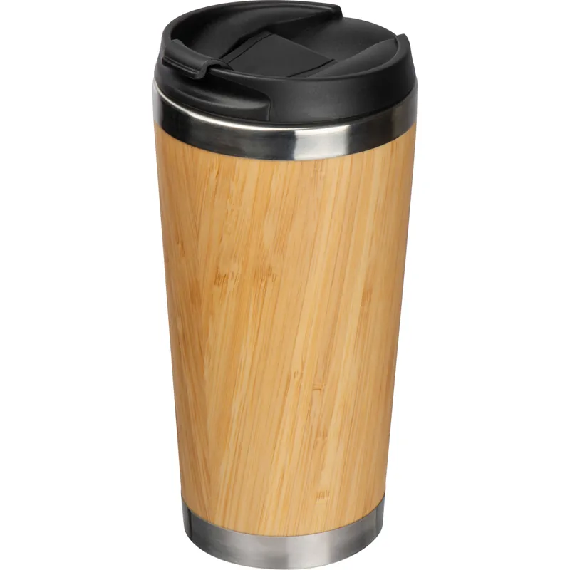 Cana termos cu acoperire bambus BAMBOOGARDEN, 400ml