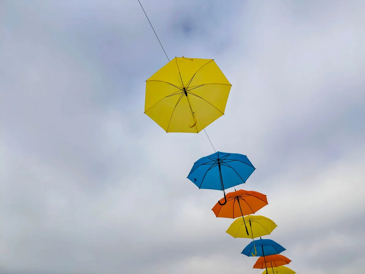 Transfer termic pe umbrele — Yellow (foto: pexels / Abou Baker, Pexels License (free to use))